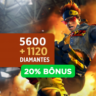 Free Fire 5600 Diamantes + 10% Bônus