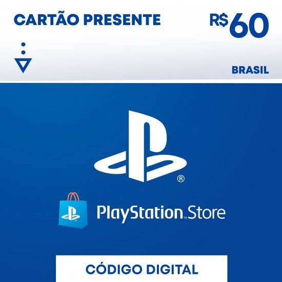 Cartão Presente Playstation Store - R$ 60,00 Reais