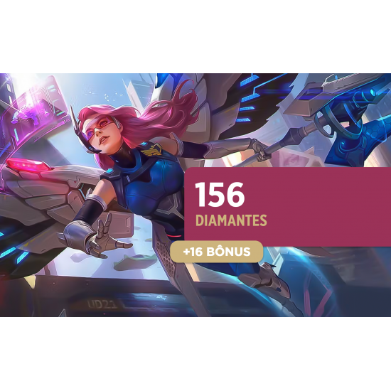 Mobile Legends Bang Bang - 156 Diamantes + 16 Bônus