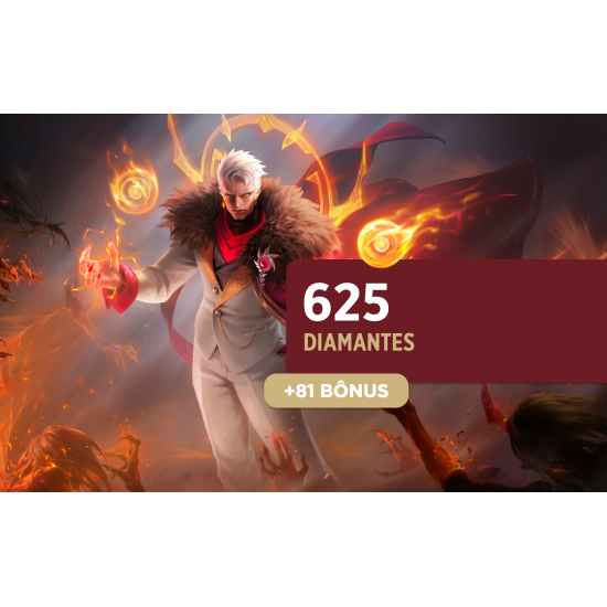 Mobile Legends Bang Bang - 625 Diamantes + 81 Bônus