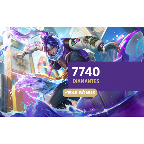 Mobile Legends Bang Bang - 7740 Diamantes + 1548 Bônus