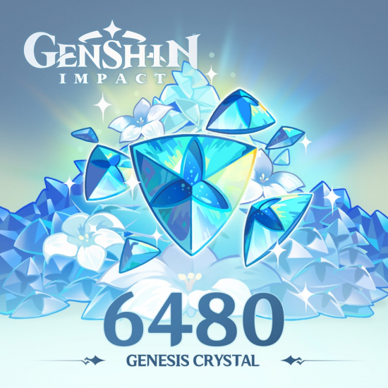 Genshin Impact: 6480 + 1600 Cristais Gênesis